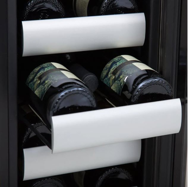 Whynter Elite 17 Bottle Seamless Stainless Steel Door Dual Zone Built-in Wine Refrigerator