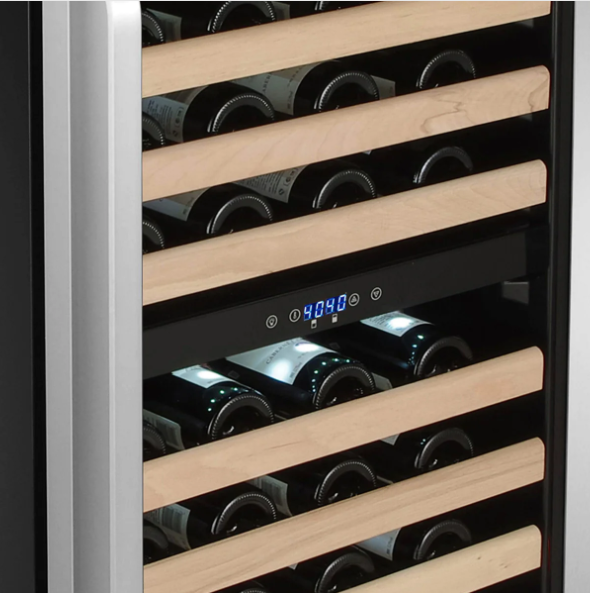 Whynter 164 Bottle Built-in Stainless Steel Dual Zone Compressor Wine Refrigerator